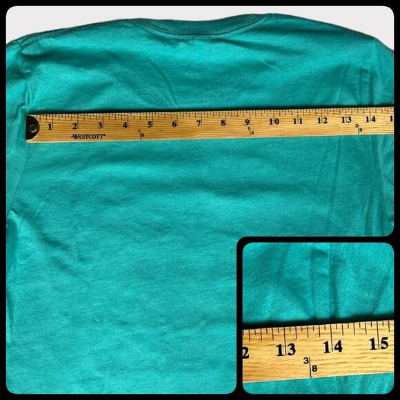 Bella Canvas MOTHER Tee Shirt Top Short Sleeve Crew Neck Turquoise Small - Picture 6 of 10